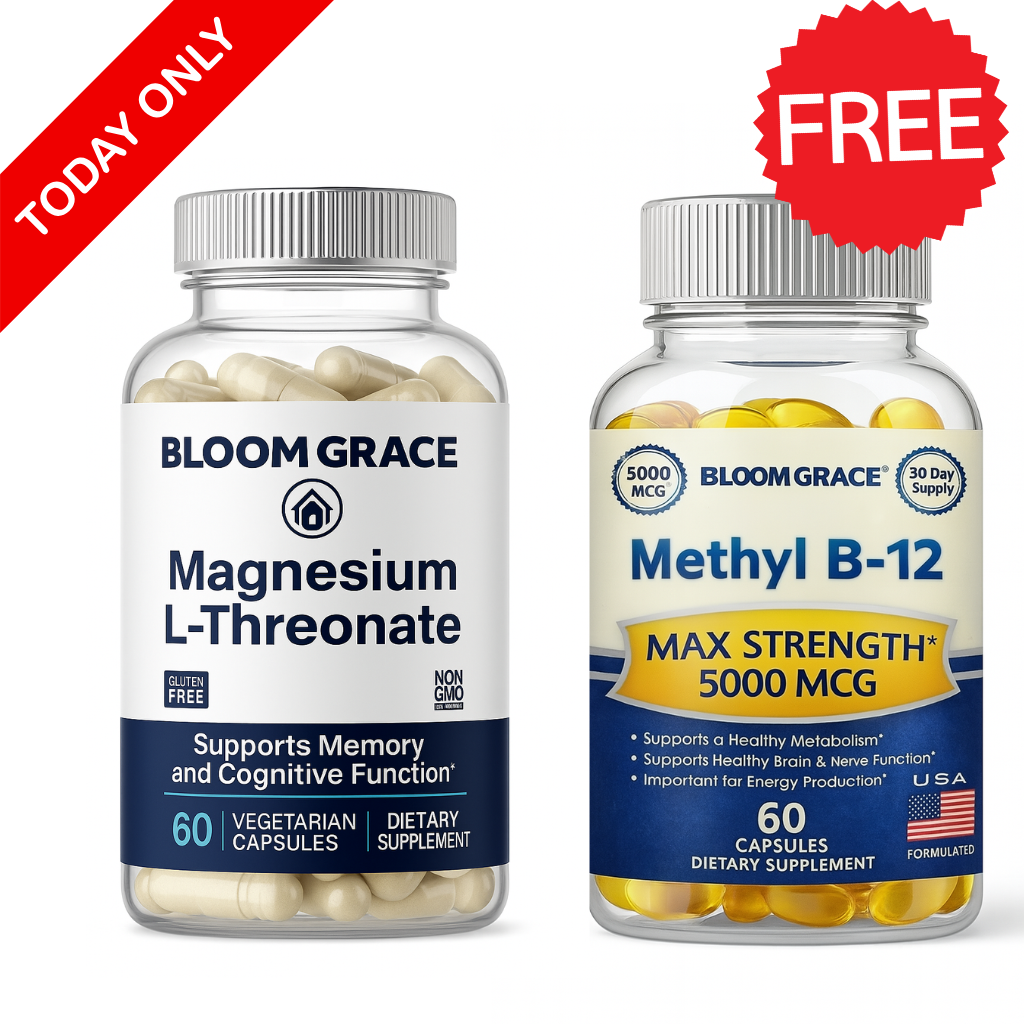 Magnesium L-Threo + Methyl B-12 Vitamin (1+1 FREE)