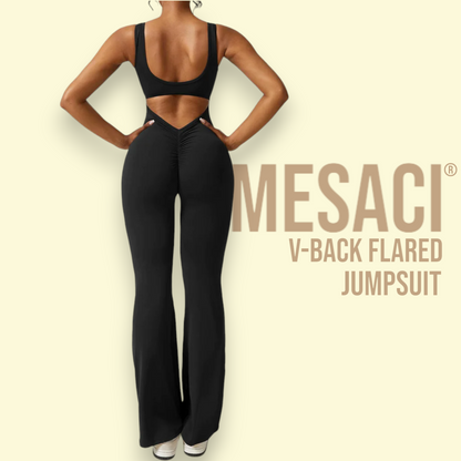 Mesaci® V-Back Flared Jumpsuit - Mesaci